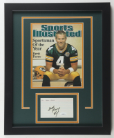Brett Favre Signed Packers Custom Framed Index Card Display (JSA) at PristineAuction.com