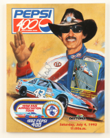Richard Petty Signed 1992 Pepsi 400 Official Program with Fan Appreciation Tour Cloth Patch (PA) at PristineAuction.com