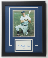 Duke Snider Signed Dodgers Custom Framed Index Card Display (JSA) at PristineAuction.com