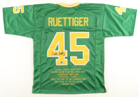 Rudy Ruettiger Signed Career Highlight Stat Jersey (Beckett) at PristineAuction.com