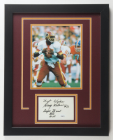 Doug Williams Signed Redskins Custom Framed Index Card Display Inscribed "Best Wishes / Super Bowl XXII MVP" (JSA) at PristineAuction.com