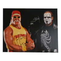 Hulk Hogan & Sting Signed WWE 16x20 Photo (JSA & PIA) at PristineAuction.com
