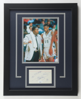Dikembe Mutombo Signed Georgetown Hoyas Custom Framed Index Card Display (JSA) at PristineAuction.com