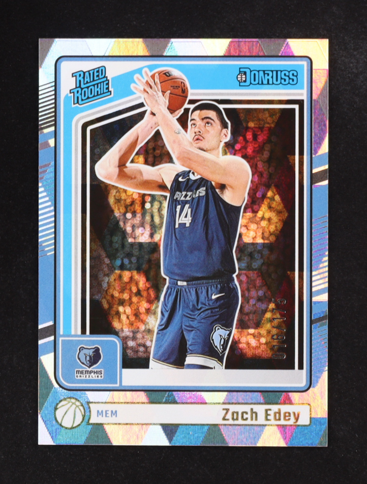 Zach Edey 2024-25 Panini Donruss Rated Rookie #239 RC #016/175 at PristineAuction.com Zach Edey 2024-25 Panini Donruss Rated Rookie #239 RC #016/175 at PristineAuction.com