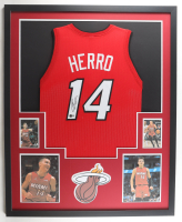 Tyler Herro Signed Heat Custom Framed Jersey Display (Beckett) at PristineAuction.com