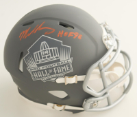 Mike Singletary Signed Hall of Fame Logo Slate Alternate Speed Mini Helmet Inscribed "HOF 98" (Beckett) at PristineAuction.com