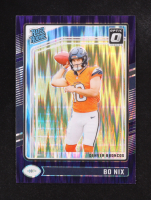 Bo Nix 2024 Panini Donruss Optic Prizm RR #209 RC at PristineAuction.com