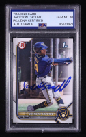Jackson Chourio Signed 2022 Bowman Prospects #BP79 RC (PSA Authentic | Auto 10) at PristineAuction.com