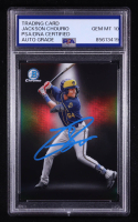 Jackson Chourio Signed 2023 Bowman Chrome Bowman Spotlights #BS11 RC (PSA Authentic | Auto 10) at PristineAuction.com