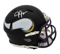 Justin Jefferson Signed Vikings Matte Black Alternate Speed Mini Helmet (Beckett) at PristineAuction.com