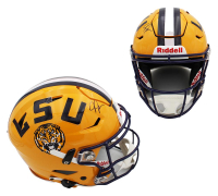 Justin Jefferson Signed LSU Tigers Full-Size Authentic On-Field Speedflex Helmet (Beckett) at PristineAuction.com