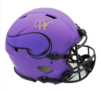 Justin Jefferson Signed Vikings Full-Size Authentic On-Field Rave Alternate Speed Helmet (Beckett) at PristineAuction.com