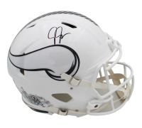 Justin Jefferson Signed Vikings Full-Size Authentic On-Field Salute to Service Alternate Speed Helmet (Beckett) at PristineAuction.com
