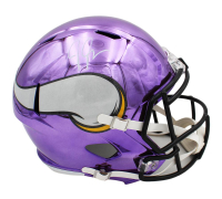 Justin Jefferson Signed Vikings Full-Size Chrome Alternate Speed Helmet (Beckett) at PristineAuction.com