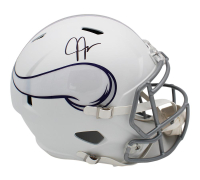 Justin Jefferson Signed Vikings Full-Size Alternate Speed Helmet (Beckett) at PristineAuction.com