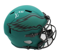 Jihaad Campbell Signed Eagles Full-Size Rave Alternate Speed Helmet (Beckett) at PristineAuction.com