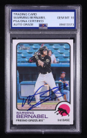 Warming Bernabel Signed 2022 Topps Heritage Minors #126 RC (PSA Authentic | Auto 10) at PristineAuction.com