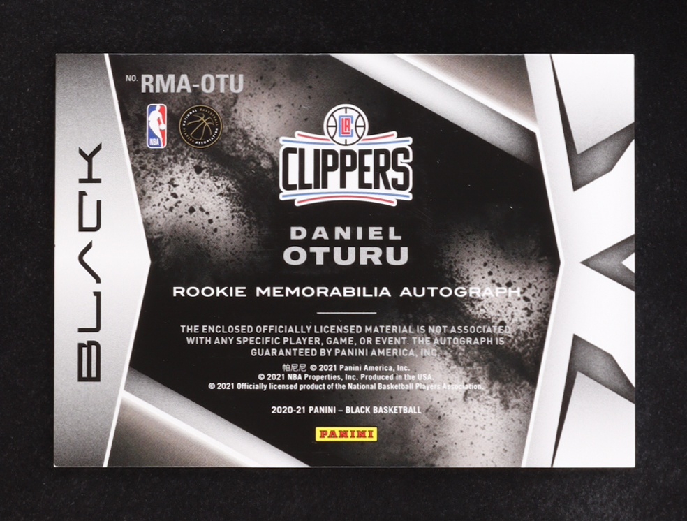 Daniel Oturu 2020-21 Panini Black Autographs #RMA-OTU RC #12/49 at PristineAuction.com Daniel Oturu 2020-21 Panini Black Autographs #RMA-OTU RC #12/49 at PristineAuction.com