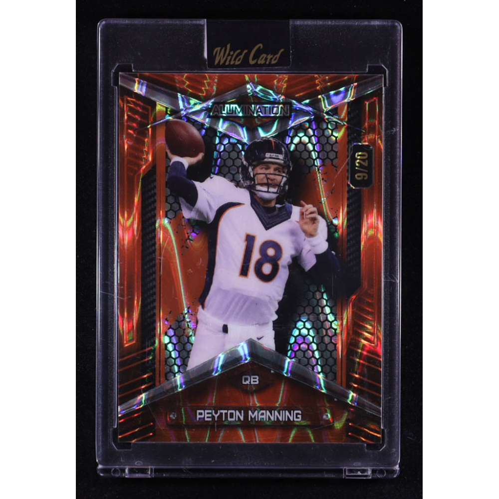 Peyton Manning 2024 Wild Card Alumination Orange Raywave #BC-PM #09/20 at PristineAuction.com