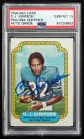 O.J. Simpson Signed 1974 Topps #1 RB (PSA | Autograph Graded 10) at PristineAuction.com