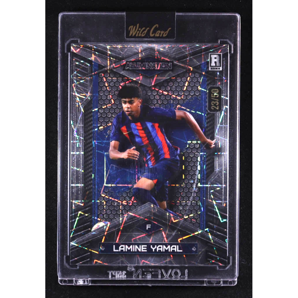 Lamine Yamal 2024 Wild Card Alumination Silver Lazer #ABC-LY8 #23/50 RC at PristineAuction.com
