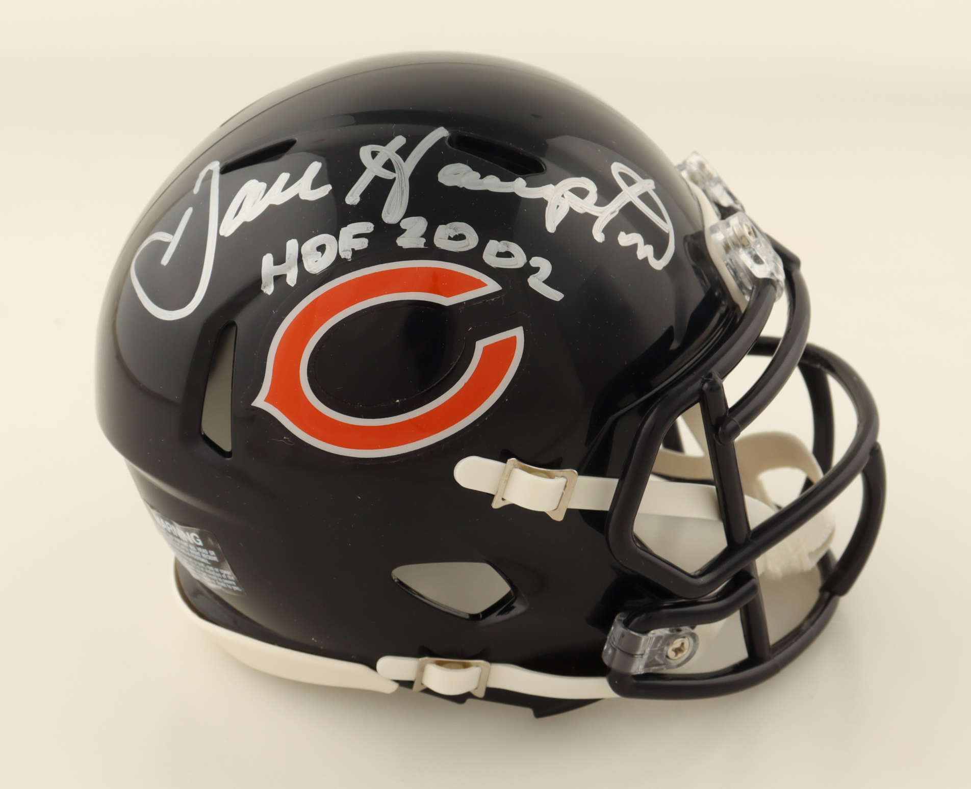 Dan Hampton Signed Bears Speed Mini Helmet Inscribed "HOF 2002" (Schwartz) at PristineAuction.com Dan Hampton Signed Bears Speed Mini Helmet Inscribed "HOF 2002" (Schwartz) at PristineAuction.com