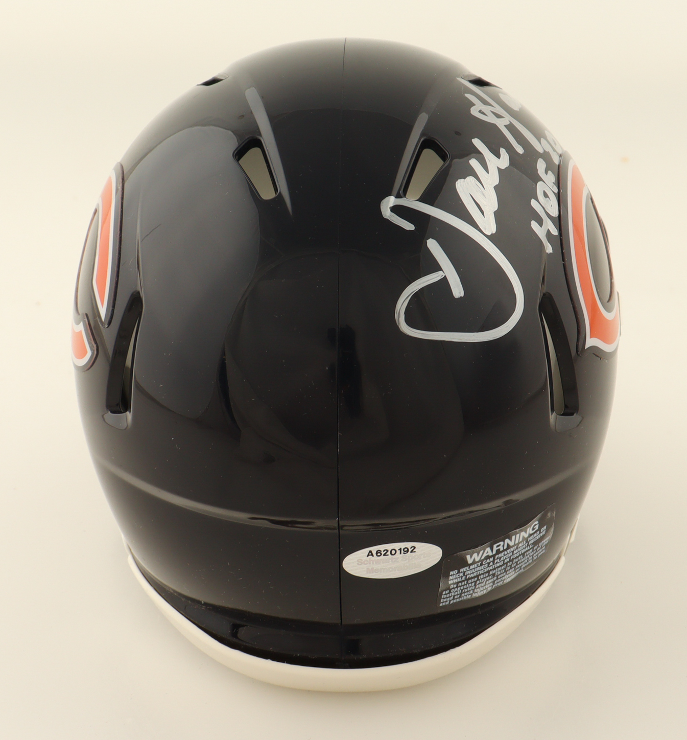 Dan Hampton Signed Bears Speed Mini Helmet Inscribed "HOF 2002" (Schwartz) at PristineAuction.com Dan Hampton Signed Bears Speed Mini Helmet Inscribed "HOF 2002" (Schwartz) at PristineAuction.com