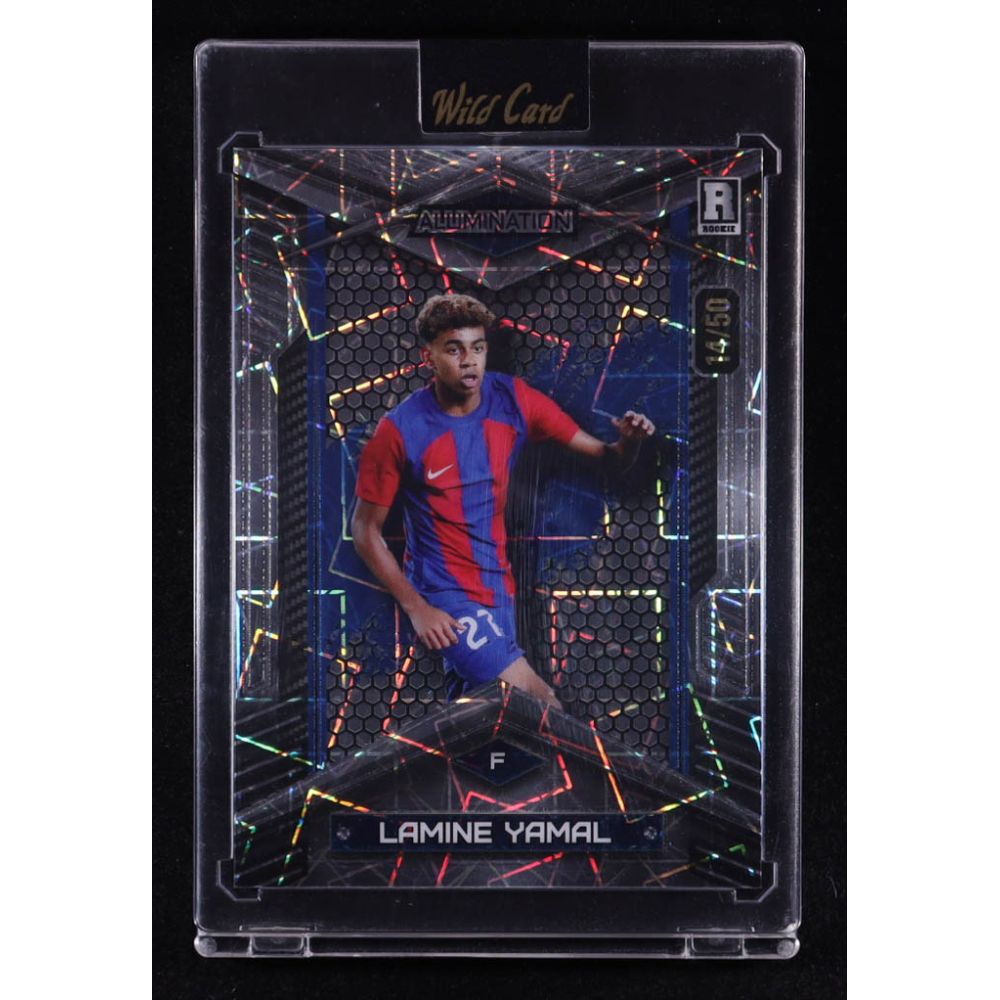 Lamine Yamal 2024 Wild Card Alumination Silver Lazer #ABC-LY13 #14/50 RC at PristineAuction.com