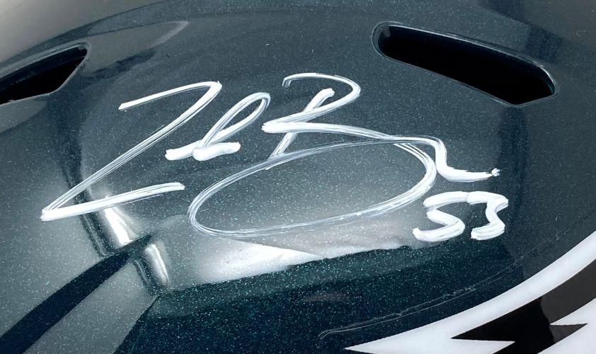 Zack Baun Signed Eagles Full-Size Speed Helmet (Beckett) at PristineAuction.com Zack Baun Signed Eagles Full-Size Speed Helmet (Beckett) at PristineAuction.com