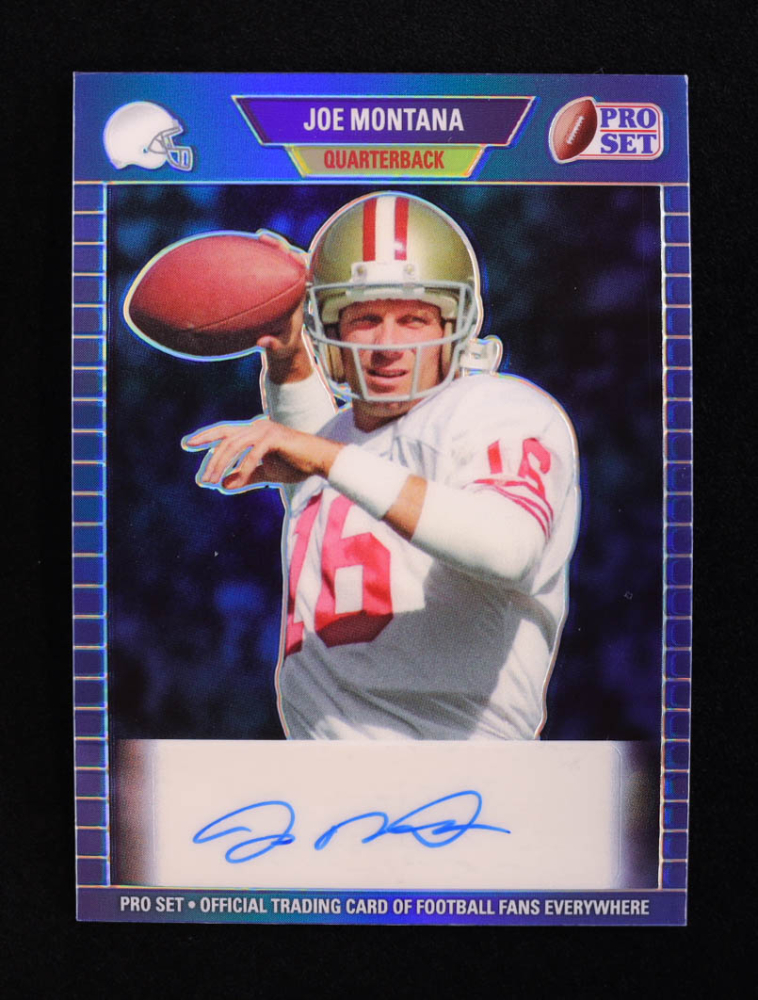 Joe Montana 2024 Leaf Metal Legacy Collection #89P-JM3 Autograph Dark Blue Prismatic SP Variation #1/5