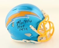 Ron Mix Signed Chargers Flash Alternate Speed Mini Helmet Inscribed "HOF 1979" (Schwartz) at PristineAuction.com