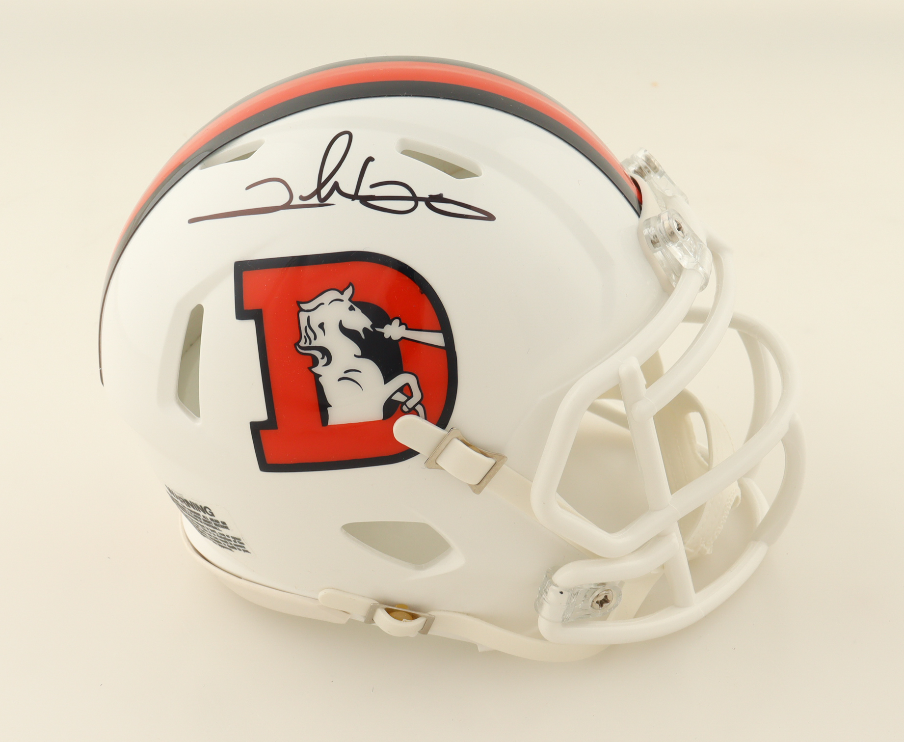 Clinton Portis Signed Broncos Alternate Speed Mini Helmet (Schwartz) at PristineAuction.com Clinton Portis Signed Broncos Alternate Speed Mini Helmet (Schwartz) at PristineAuction.com