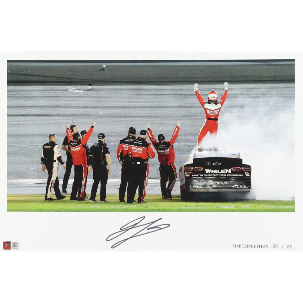 Jesse Love Signed LE "2025 United Rentals 300 Victory" 12x18 Print (PA) at PristineAuction.com