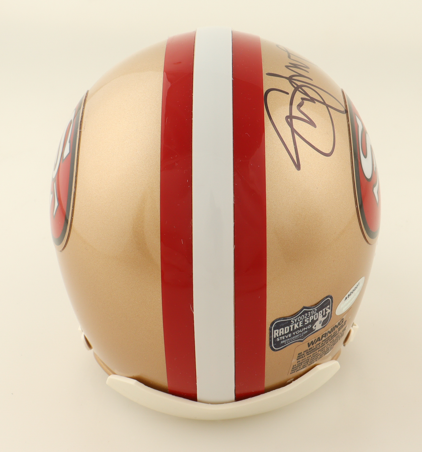 Steve Young Signed 49ers Mini Helmet (Schwartz & Radtke) at PristineAuction.com Steve Young Signed 49ers Mini Helmet (Schwartz & Radtke) at PristineAuction.com