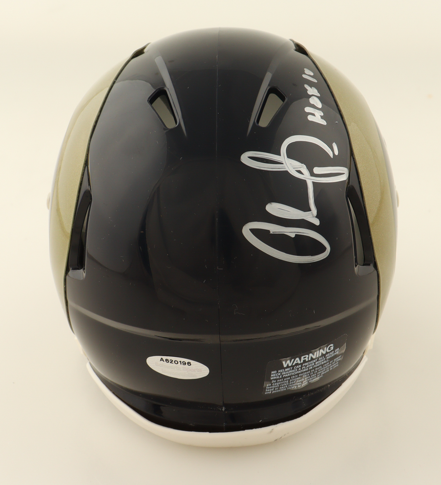 Orlando Pace Signed Rams Throwback Alternate Speed Mini Helmet Inscribed "HOF 16" (Schwartz) at PristineAuction.com Orlando Pace Signed Rams Throwback Alternate Speed Mini Helmet Inscribed "HOF 16" (Schwartz) at PristineAuction.com