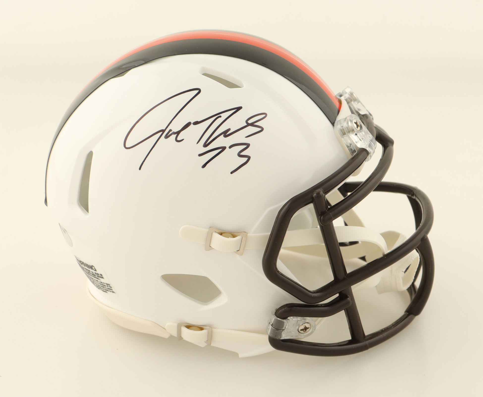 Joe Thomas Signed Browns Alternate Speed Mini Helmet (Schwartz) at PristineAuction.com Joe Thomas Signed Browns Alternate Speed Mini Helmet (Schwartz) at PristineAuction.com