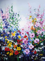 "Secret Garden" 24x32 Original Archival Ink on Rolled Canvas by Elena Vaisman #1/1 at PristineAuction.com