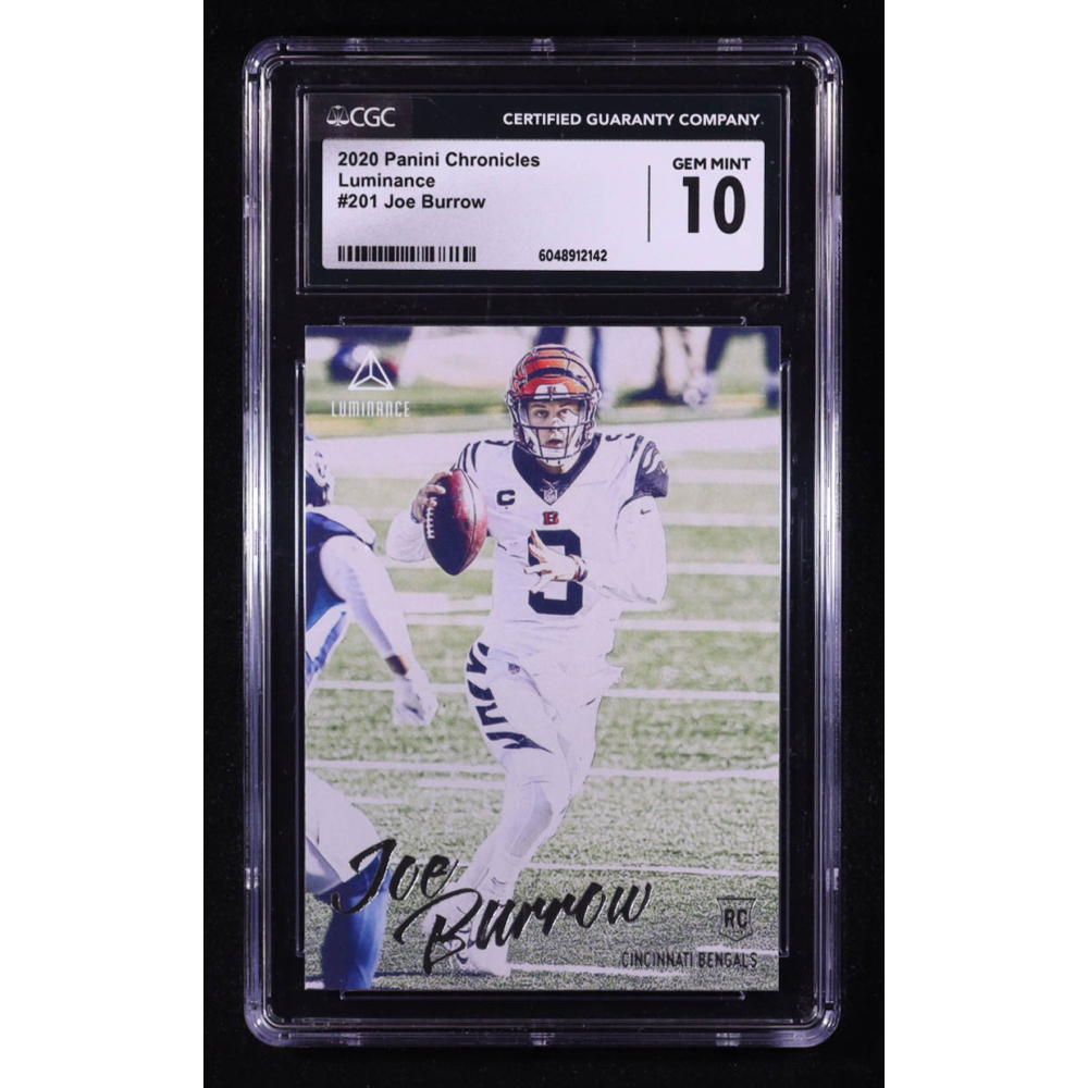 Joe Burrow 2020 Panini Chronicles Luminance #201 RC (CGC 10) at PristineAuction.com