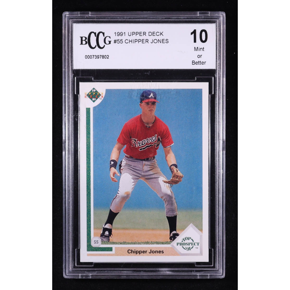 Chipper Jones 1991 Upper Deck #55 RC (BCCG 10) at PristineAuction.com
