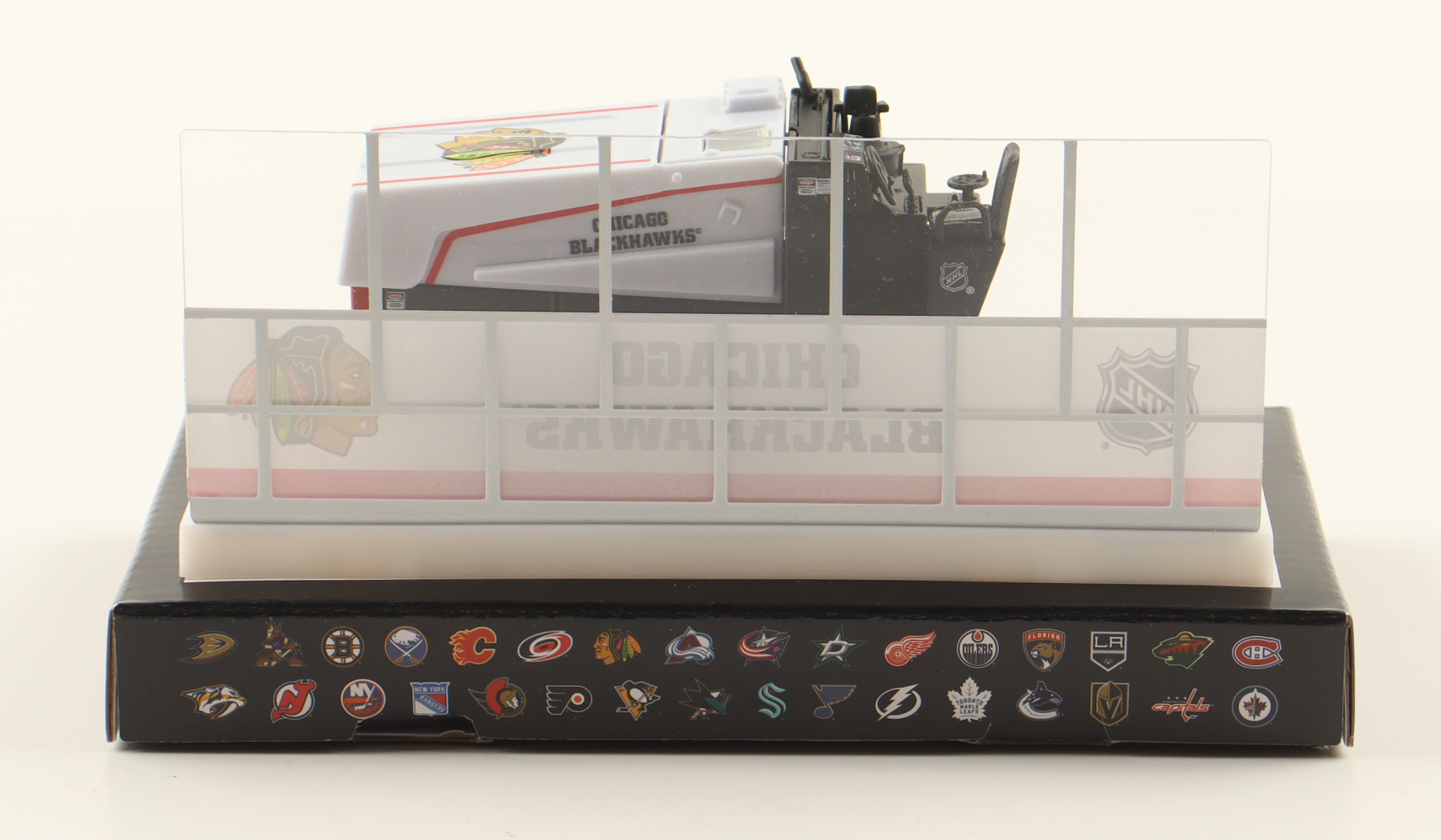 Michel Goulet Signed Blackhawks Mini Zamboni Inscribed "HOF 98" (Schwartz) at PristineAuction.com Michel Goulet Signed Blackhawks Mini Zamboni Inscribed "HOF 98" (Schwartz) at PristineAuction.com