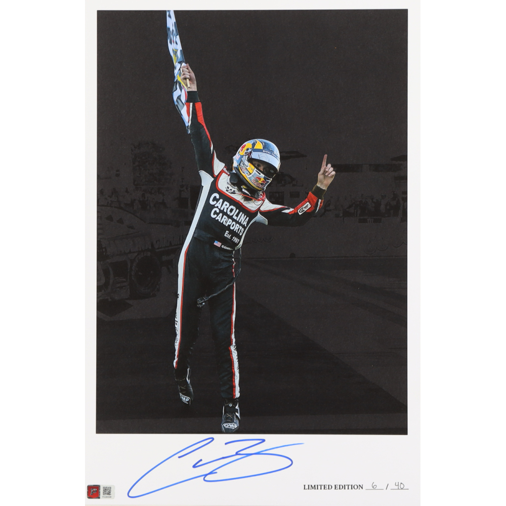 Connor Zilisch Signed LE "2024 Mission 200 at The Glen Debut Victory" 12x18 Print (PA) at PristineAuction.com