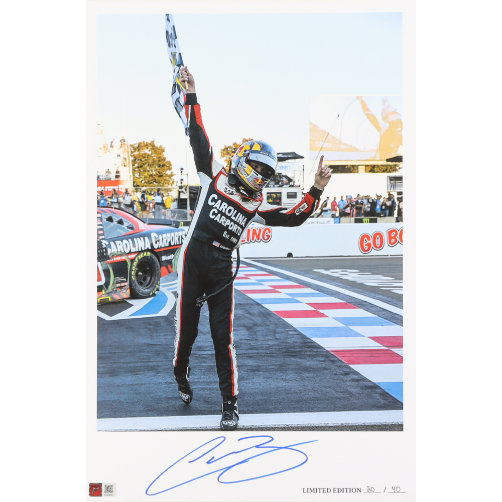 Connor Zilisch Signed LE "2024 Mission 200 at The Glen Debut Victory" 12x18 Print (PA) at PristineAuction.com