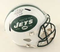 Vinny Testaverde Signed Jets Full-Size Throwback Alternate Speed Helmet Inscribed "Monday Night Miracle 10-23-00" (Schwartz) at PristineAuction.com