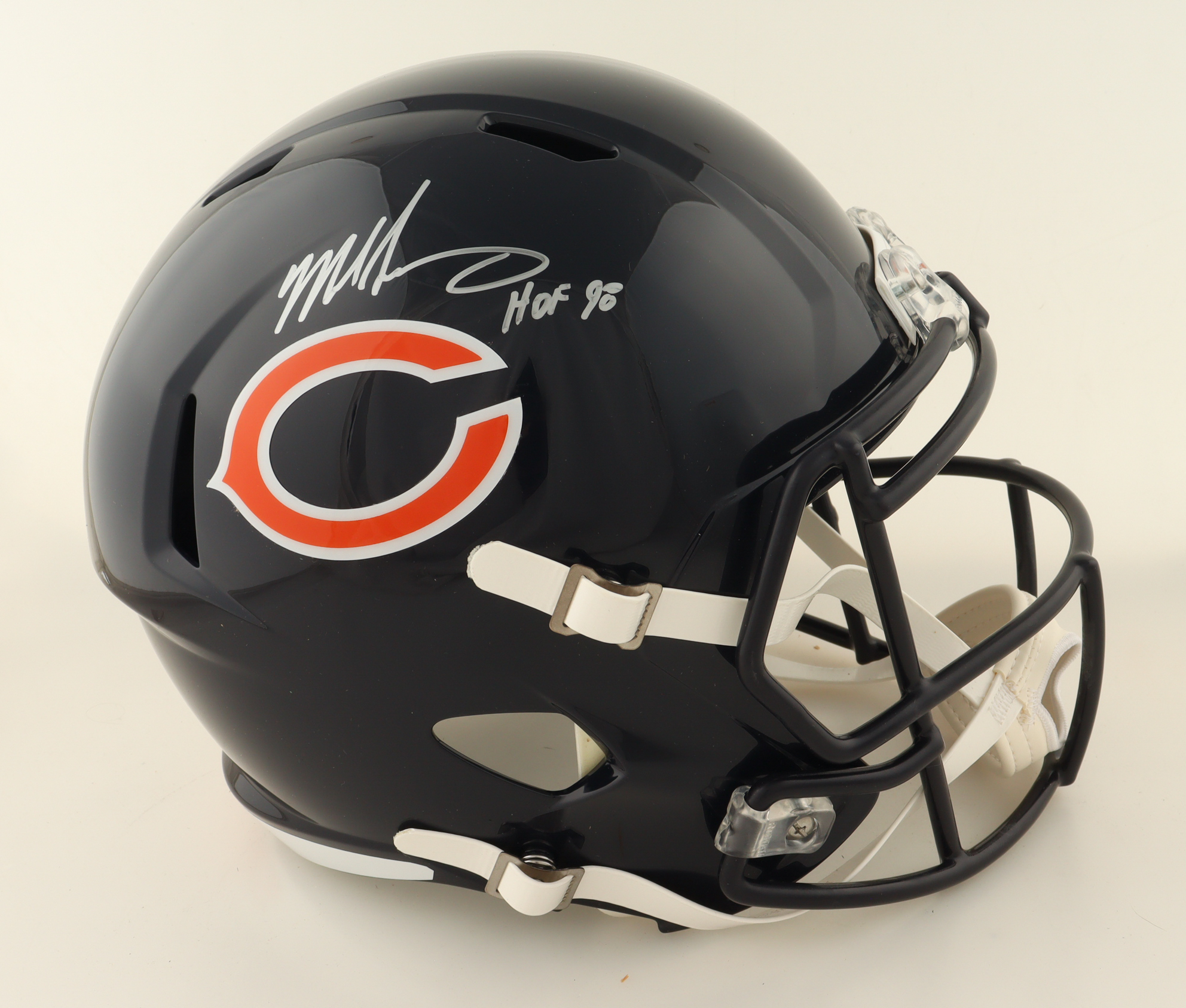 Mike Singletary Signed Bears Full-Size Speed Helmet Inscribed "HOF 98" (Schwartz) at PristineAuction.com Mike Singletary Signed Bears Full-Size Speed Helmet Inscribed "HOF 98" (Schwartz) at PristineAuction.com