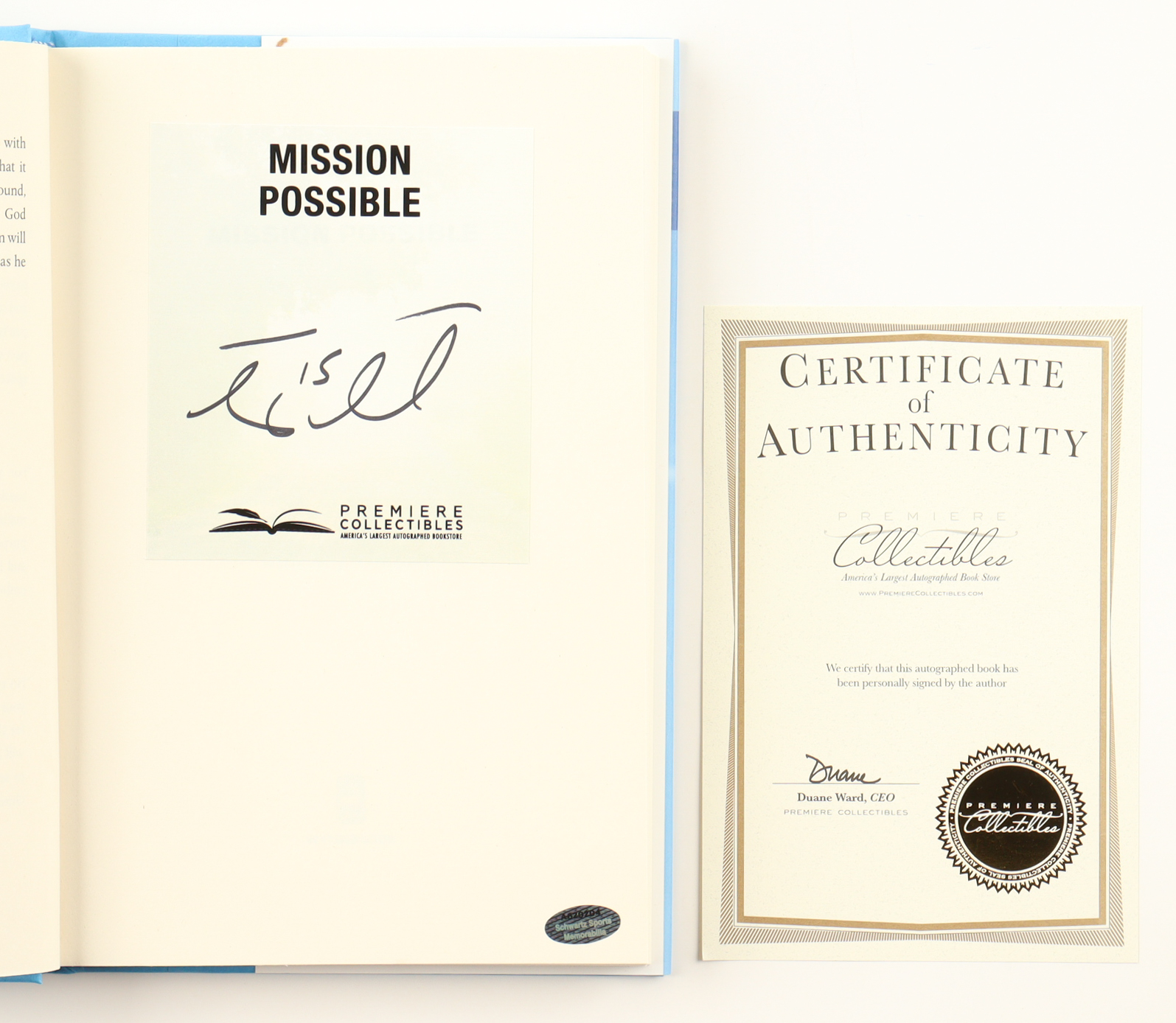 Tim Tebow Signed "Mission Possible" Hard Cover Book (Schwartz) at PristineAuction.com Tim Tebow Signed "Mission Possible" Hard Cover Book (Schwartz) at PristineAuction.com