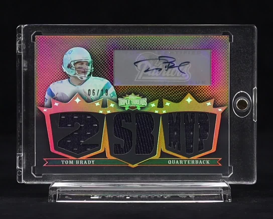Tom Brady 2007 Topps Triple Threads Autographed Relic Red #110 #6/18 at PristineAuction.com