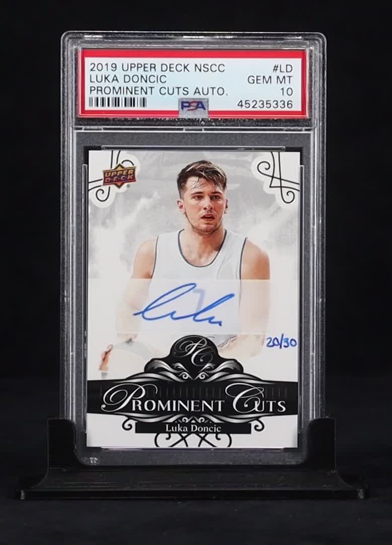 Luka Doncic 2019 Upper Deck National Convention Prominent Cuts Autographs #PCALD #20/30 (PSA 10) at PristineAuction.com