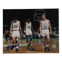 Larry Bird, Robert Parish & Kevin McHale Signed Celtics 8x10 Photo (NEP & Bird) at PristineAuction.com
