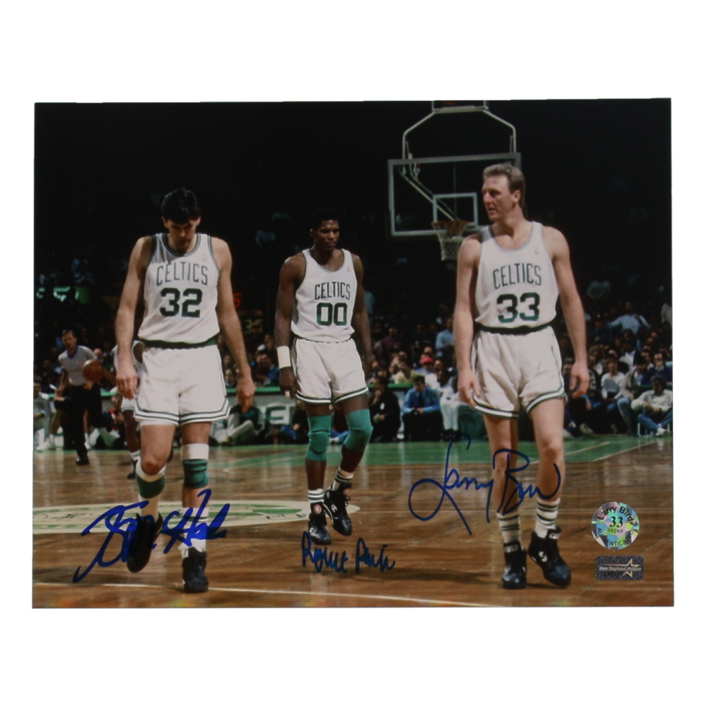 Larry Bird, Robert Parish & Kevin McHale Signed Celtics 8x10 Photo (NEP & Bird) at PristineAuction.com