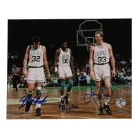 Larry Bird, Robert Parish & Kevin McHale Signed Celtics 8x10 Photo (NEP & Bird) at PristineAuction.com
